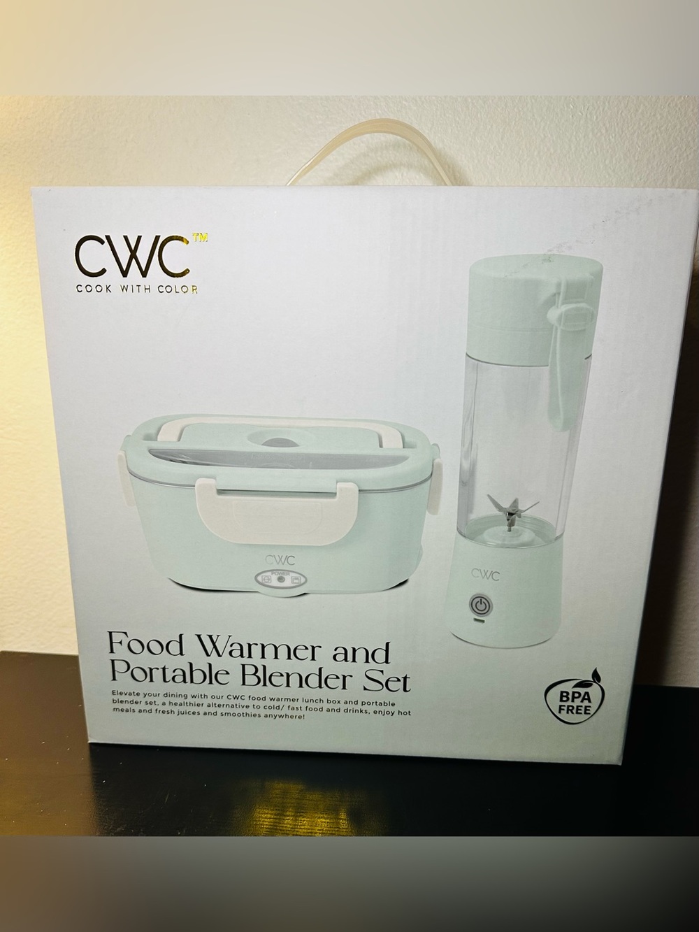 CWC Mint Green Food Warmer & Portable Blender Set